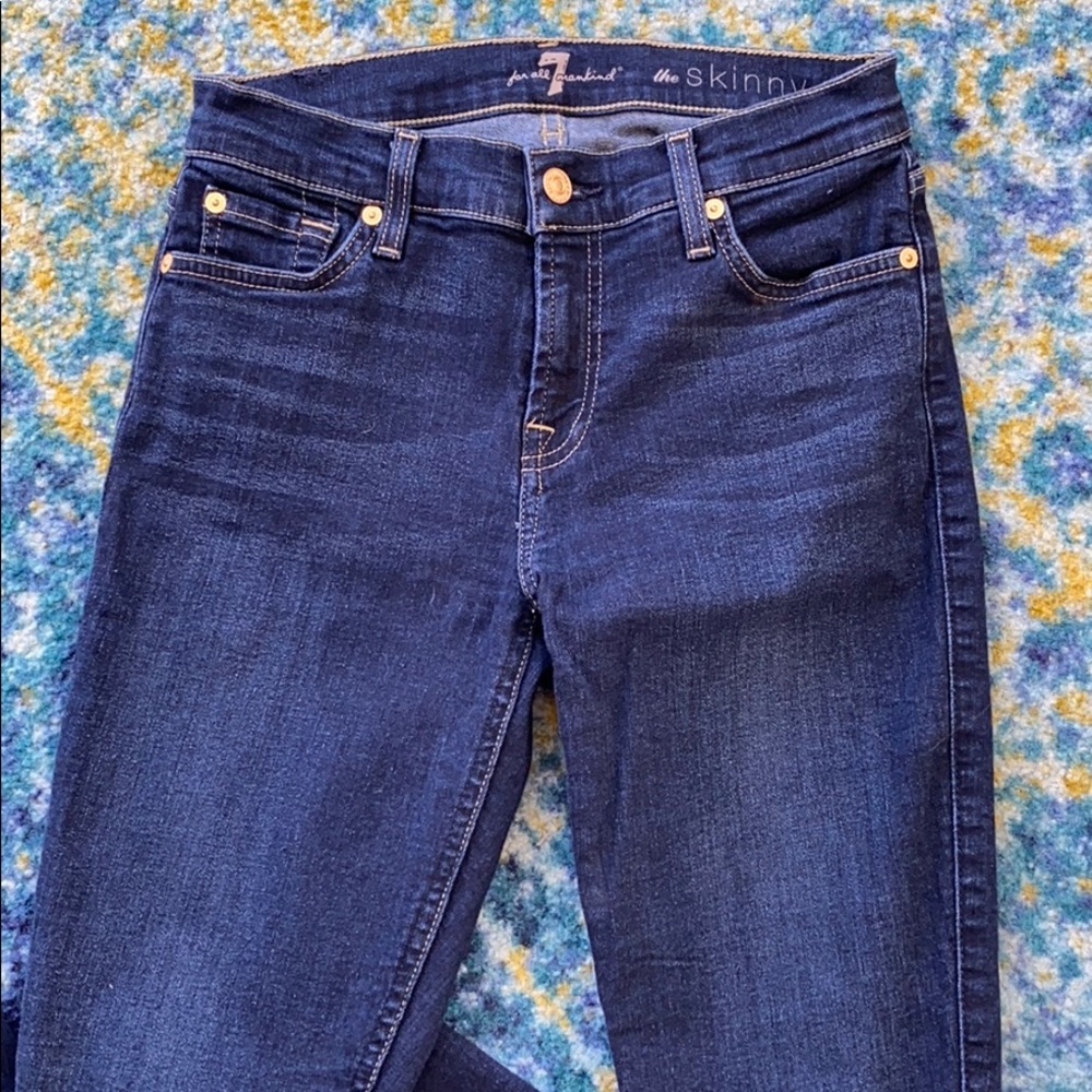 7 For All Mankind Dark Wash Skinny